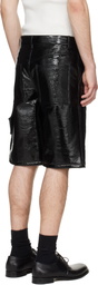 Courrèges Black Hammer Vinyl Shorts