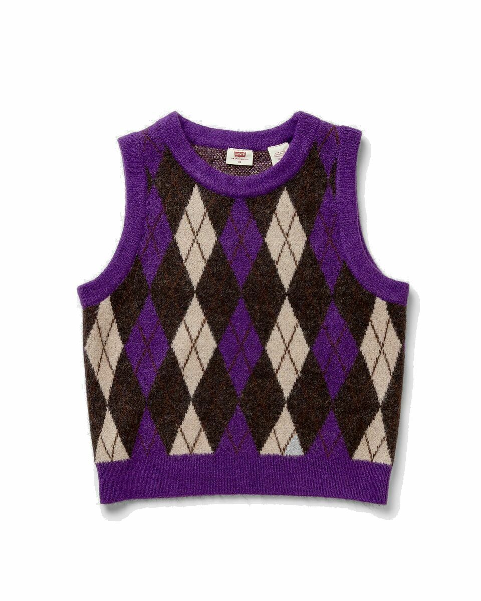 Photo: Levis Deja Vu Sweater Vest Purple - Womens - Vests