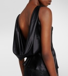 Nina Ricci Silk-blend satin top