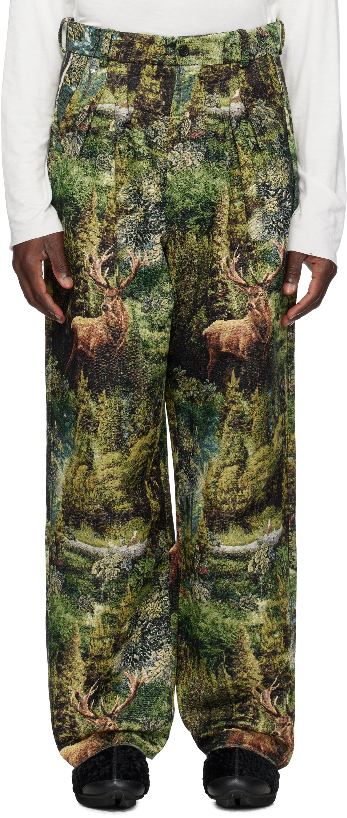 Bless Green Ultrawidepleated Trousers