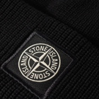 Stone Island Men's Knitted Patch Beanie in Black