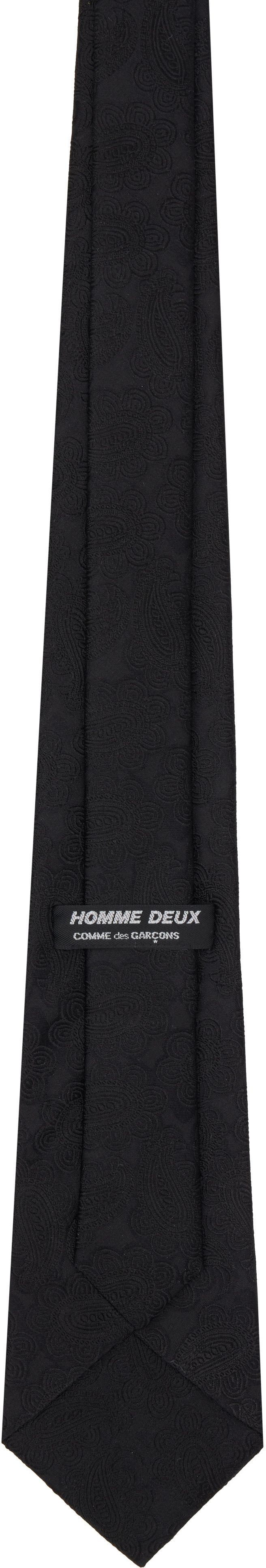 Comme des Garçons Homme Deux Black Jacquard Tie