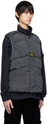 Stone Island Gray Quilted Reversible Down Vest