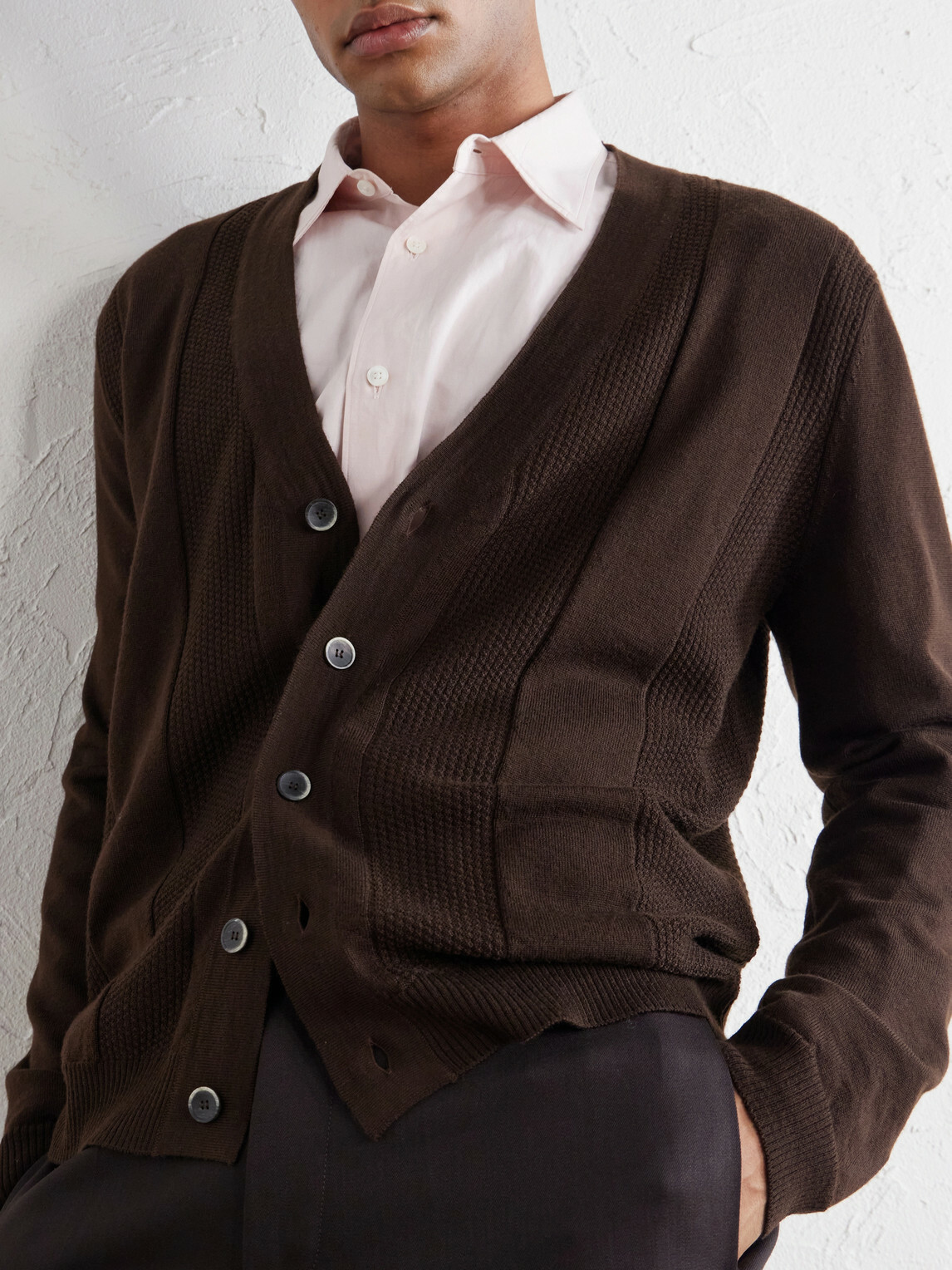 Altea - Virgin Wool Cardigan - Brown