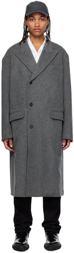 Photo: The Frankie Shop Gray Curtis Trench Coat