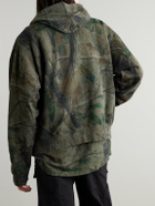 Balenciaga - Logo-Embroidered Printed Cotton-Jersey Hoodie - Green