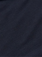 Giorgio Armani - Mercerised Stretch-Jersey Polo Shirt - Blue