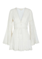 Loveshackfancy Kinsale Lace-trim Cotton Mini Dress White