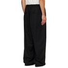 Y-3 Black Wool Wide Cargo Pants