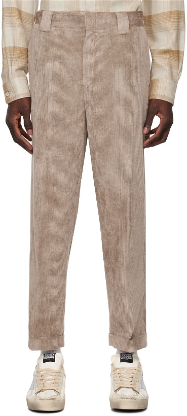 Photo: Golden Goose Beige Rolled Trousers