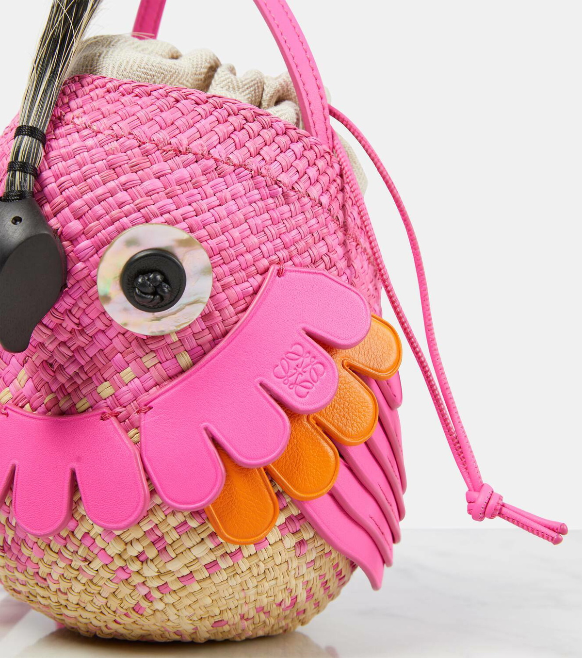 【LOEWE】 Bird Mini raffia crossbody bag Loewe Bird Mini raffia crossbody bag Loewe