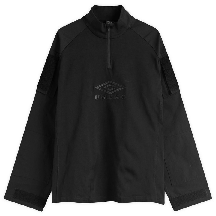 Photo: Umbro by Slam Jam Men's Tactical Half Zip Sweat in Black