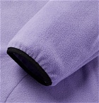 Stüssy - Logo-Embroidered Floral-Print Fleece Half-Zip Sweatshirt - Purple