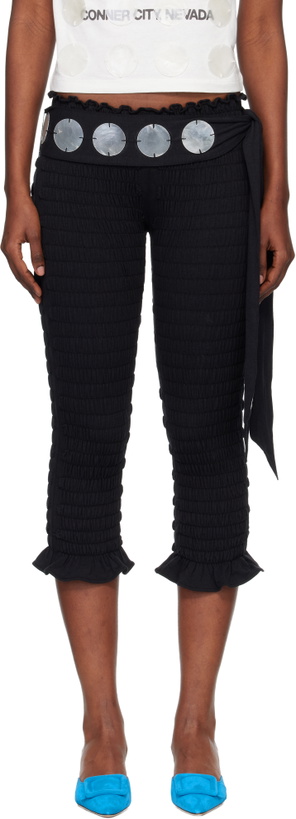 Photo: Conner Ives Black 'The Shirred Capri' Trousers