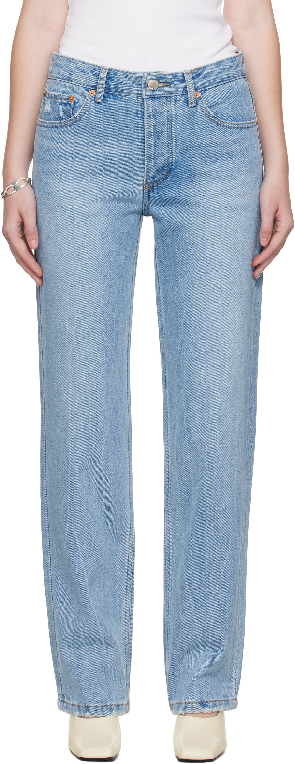 R2W Blue Hatty Tapered Jeans