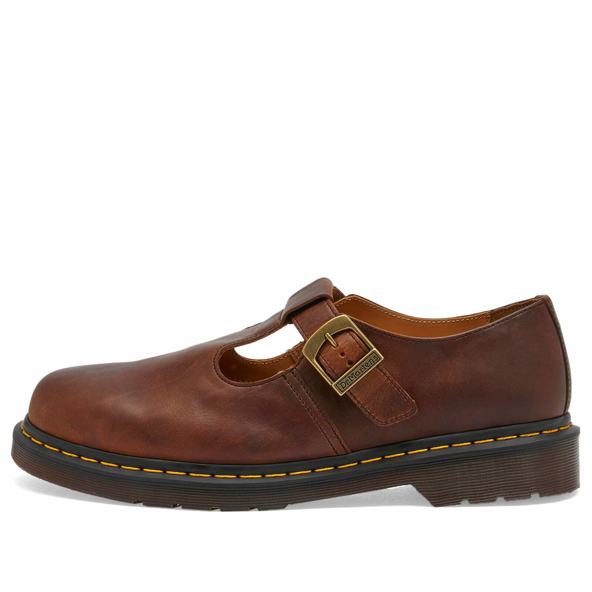 Dr. Martens Men's T-Bar Shoe Regency Calf Sneakers in Whiskey