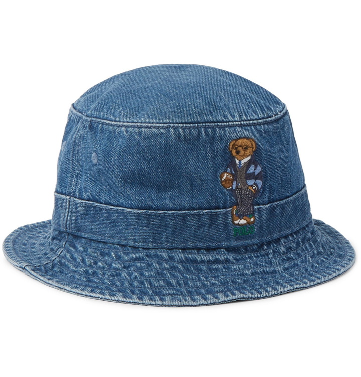 Photo: Polo Ralph Lauren - Embroidered Denim Bucket Hat - Blue
