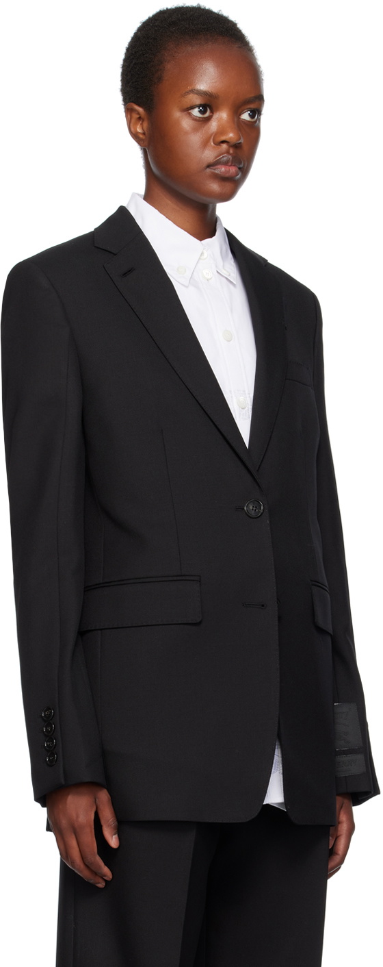 Burberry Black Oversized Tailored Blazer