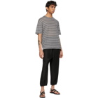 Saint Laurent Grey Striped Surfer T-Shirt