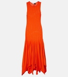Loewe Paula's Ibiza pointelle cotton jersey maxi dress