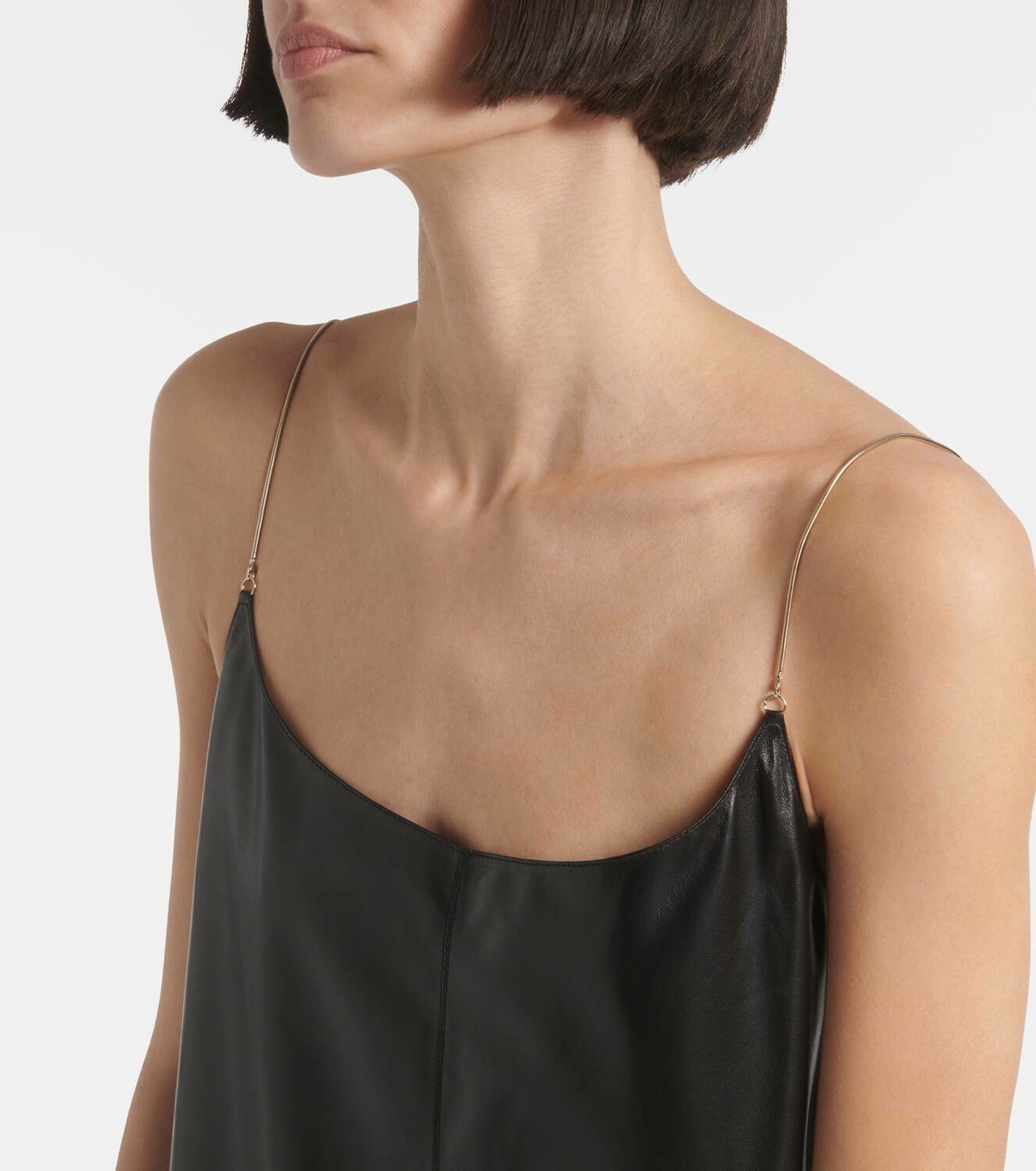 Alaïa Slip leather romper