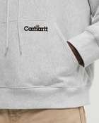 Carhartt WIP Hooded Label Script Sweat Grey Mens Hoody