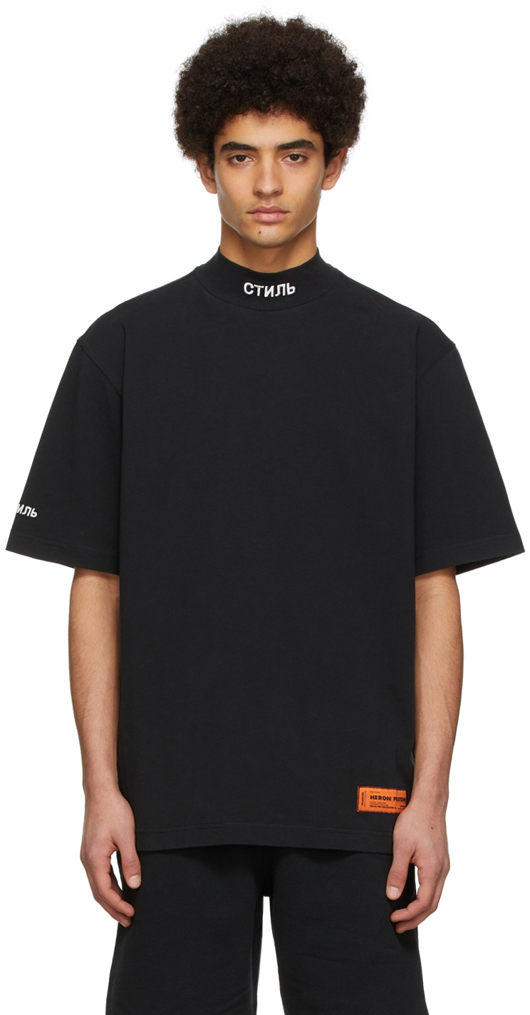 Heron Preston Mock Neck Brush Long Sleeve T Shirt Heron Preston