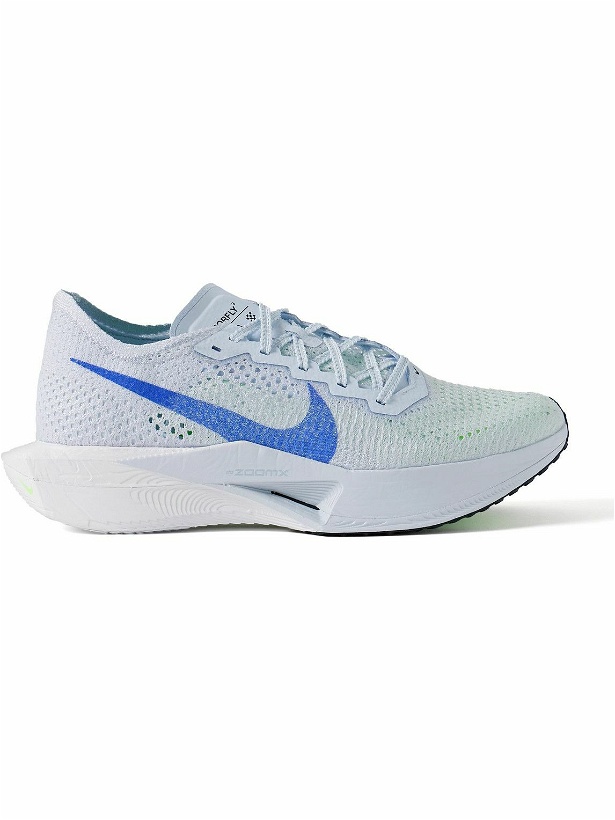 Photo: Nike Running - ZoomX Vaporfly 3 Flyknit Running Sneakers - Blue