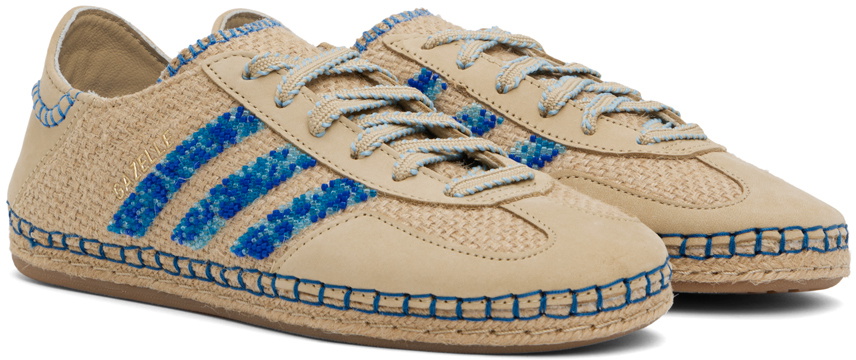 adidas Originals Blue & Khaki CLOT Edition Gazelle Sneakers adidas Originals adidas Originals Blue & Khaki CLOT Edition Gazelle Sneakers adidas Originals