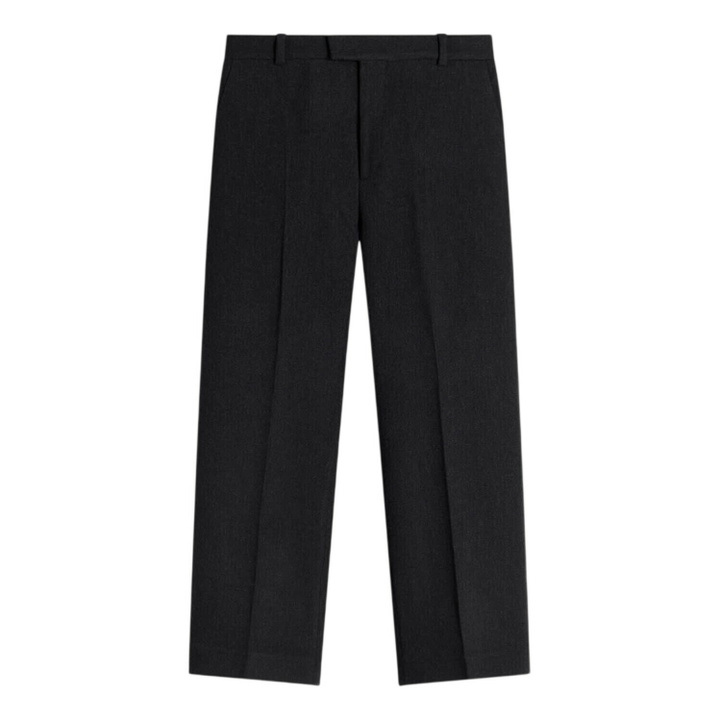 Photo: Jacquemus Men's Tempo Pleated Straight Leg Pants in Dark Grey