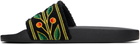 Casablanca Black Laurel Terry Slides