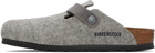 Birkenstock Gray Regular Boston Loafers