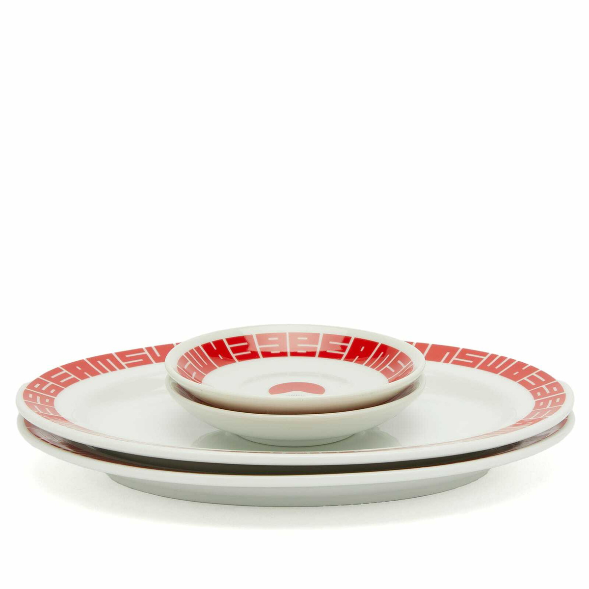 BEAMS JAPAN Gyoza Gift Set in White/Red 