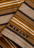 Isabel Marant étoile Isalyne Asymmetric Striped Cotton Polo top Multicoloured
