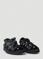 Zip 3AB Sandals in Black