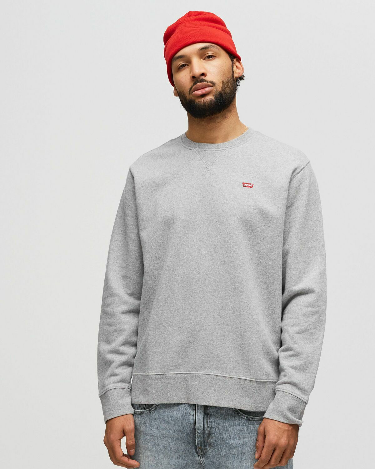 Levis New Original Crew Grey Mens Sweatshirts Levis