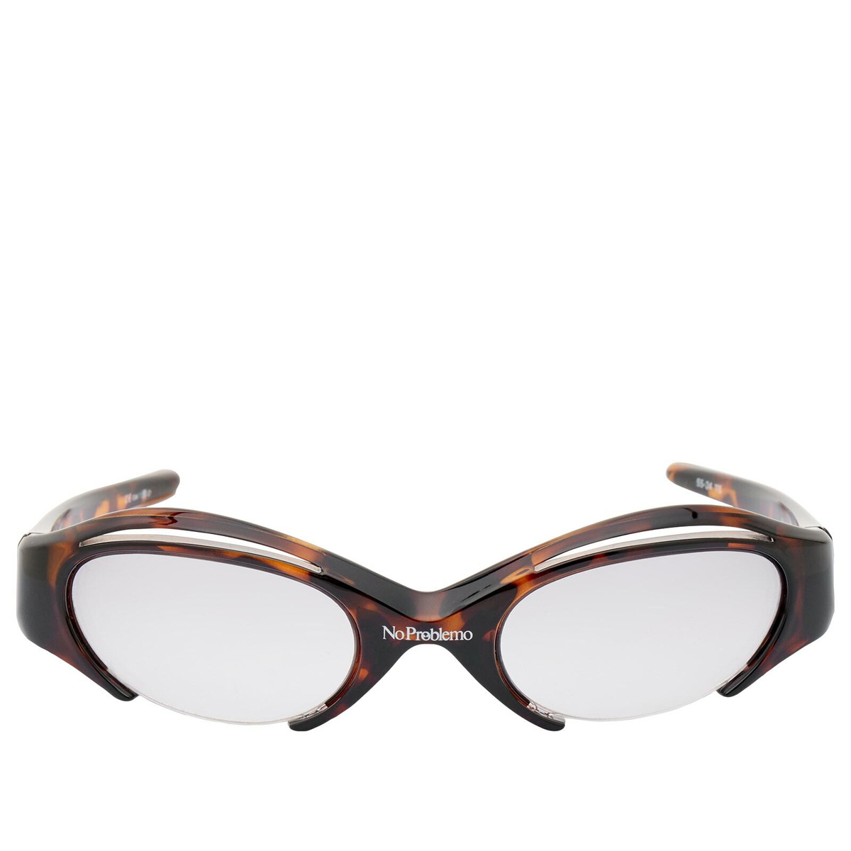 Le Specs x No Problemo Cyborg Sunglasses in Tortoiseshell/Light Smoke 
