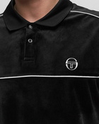 Sergio Tacchini Lioni Velour Polo Black - Mens - Polos