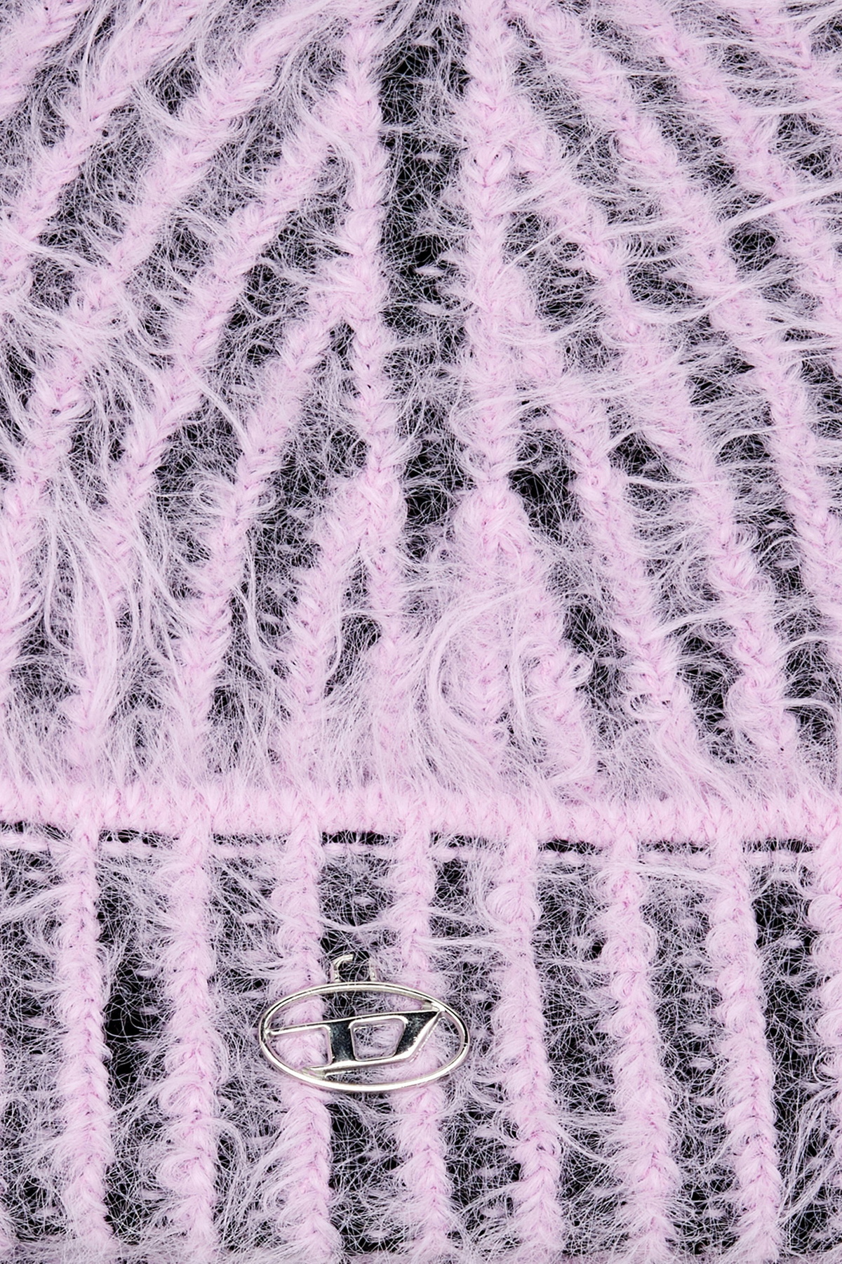 Diesel Ribbed vanise beanie - Knit caps - Unisex - Violet