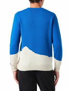 MC2 Saint Barth Man Crewneck Sweater With Courma Cable Postacard Jacquard