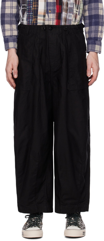 Photo: NEEDLES Black H.D. Fatigue Trousers