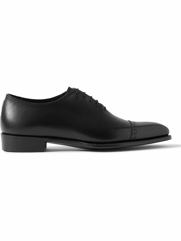 Photo: George Cleverley - Melvin Cap-Toe Leather Oxford Shoes - Black