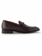 Berluti - B Volute Embellished Leather Penny Loafers - Black