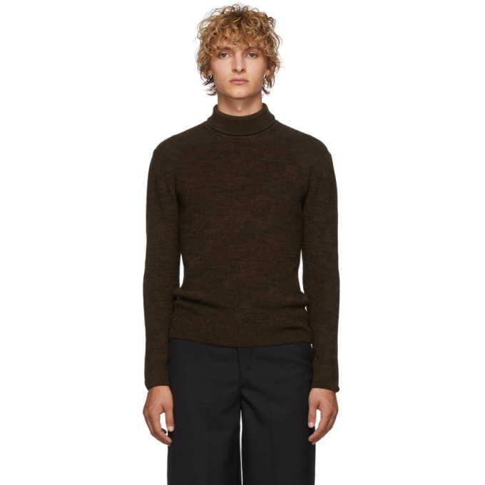 Photo: Lemaire Brown and Black Wool Turtleneck