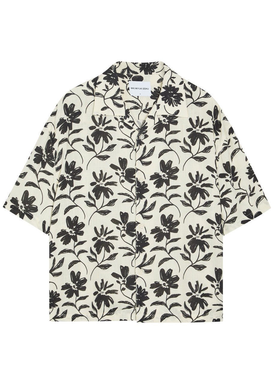 Mki Miyuki Zoku Floral Rayon and Linen-blend Shirt Multi Floral