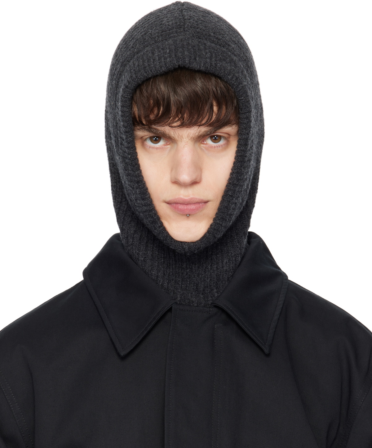 LEMAIRE Gray Hood Lambswool Balaclava Lemaire