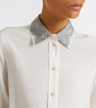 McQueen Lace-trimmed silk shirt