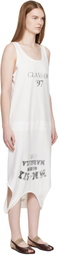 MM6 Maison Margiela White Multi Wear Cotton Jersey Midi Dress