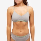 Calvin Klein Women's CK Unlined Bralette in Satellite/Green Flash