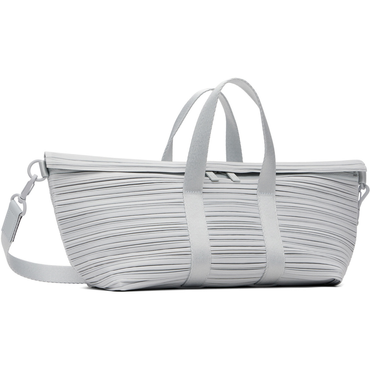 PLEATS PLEASE ISSEY MIYAKE Gray Pleats Boston Bag